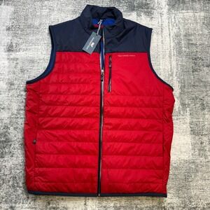 Vineyard Vines Vest Men XL Red Performance Shoreland Puffer Insulated Fleece NEW